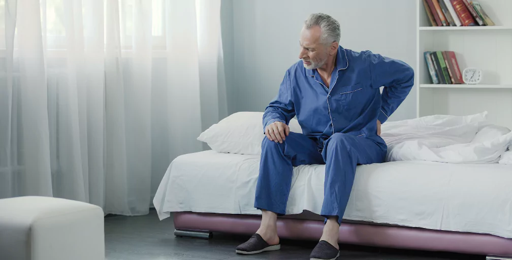 A man suffering from back pain