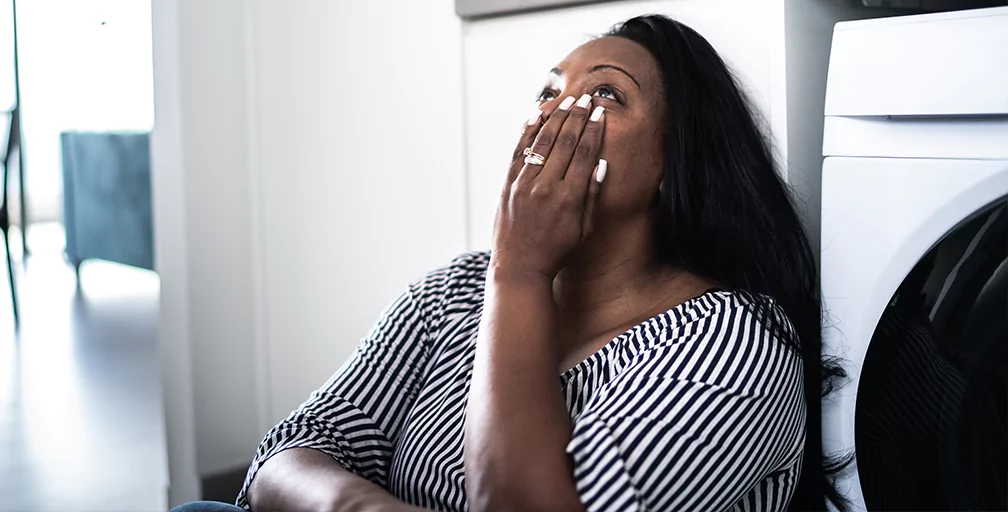 A woman suffering from mental health issues.
